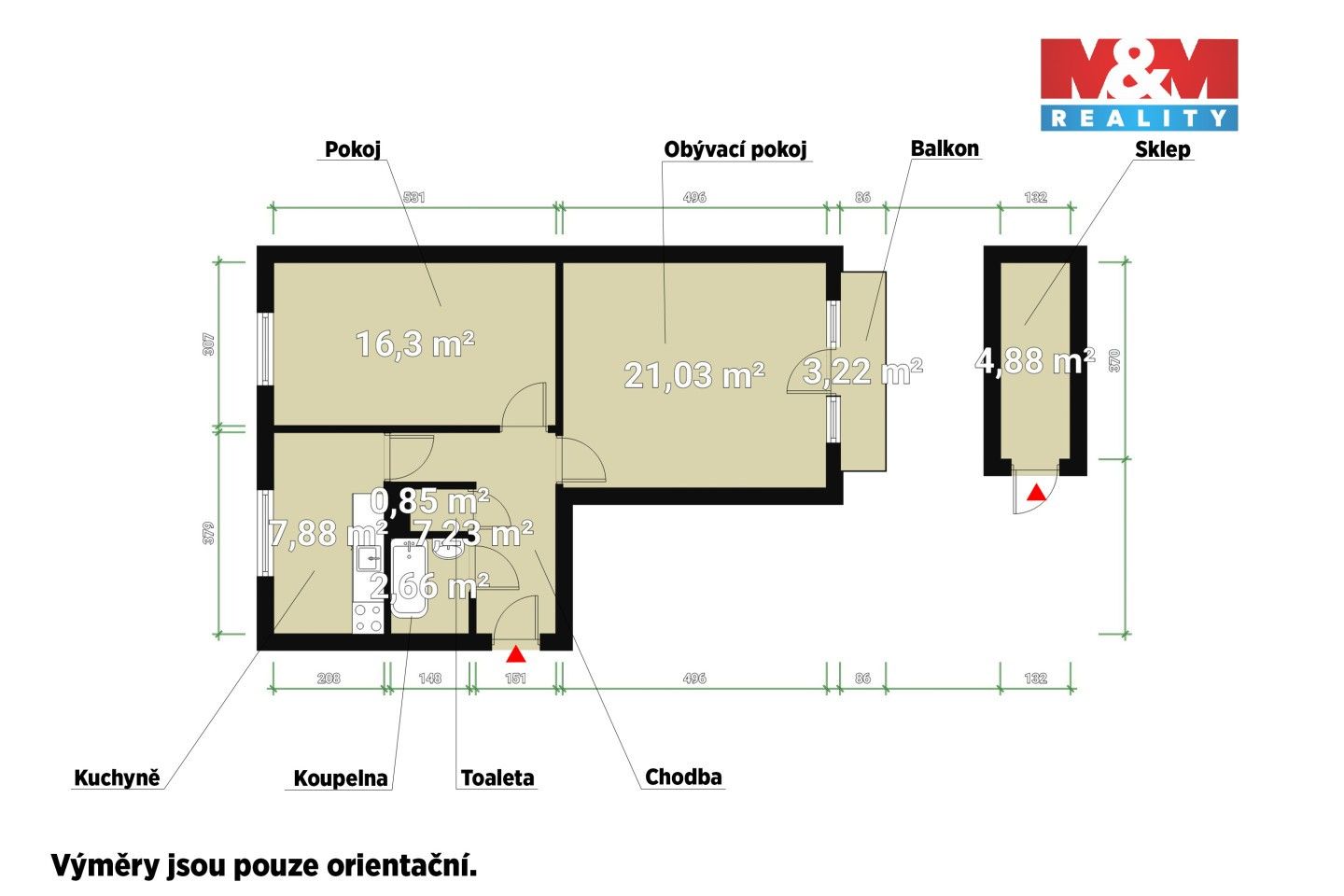 Prodej bytu 2+1 56 m² - foto 4