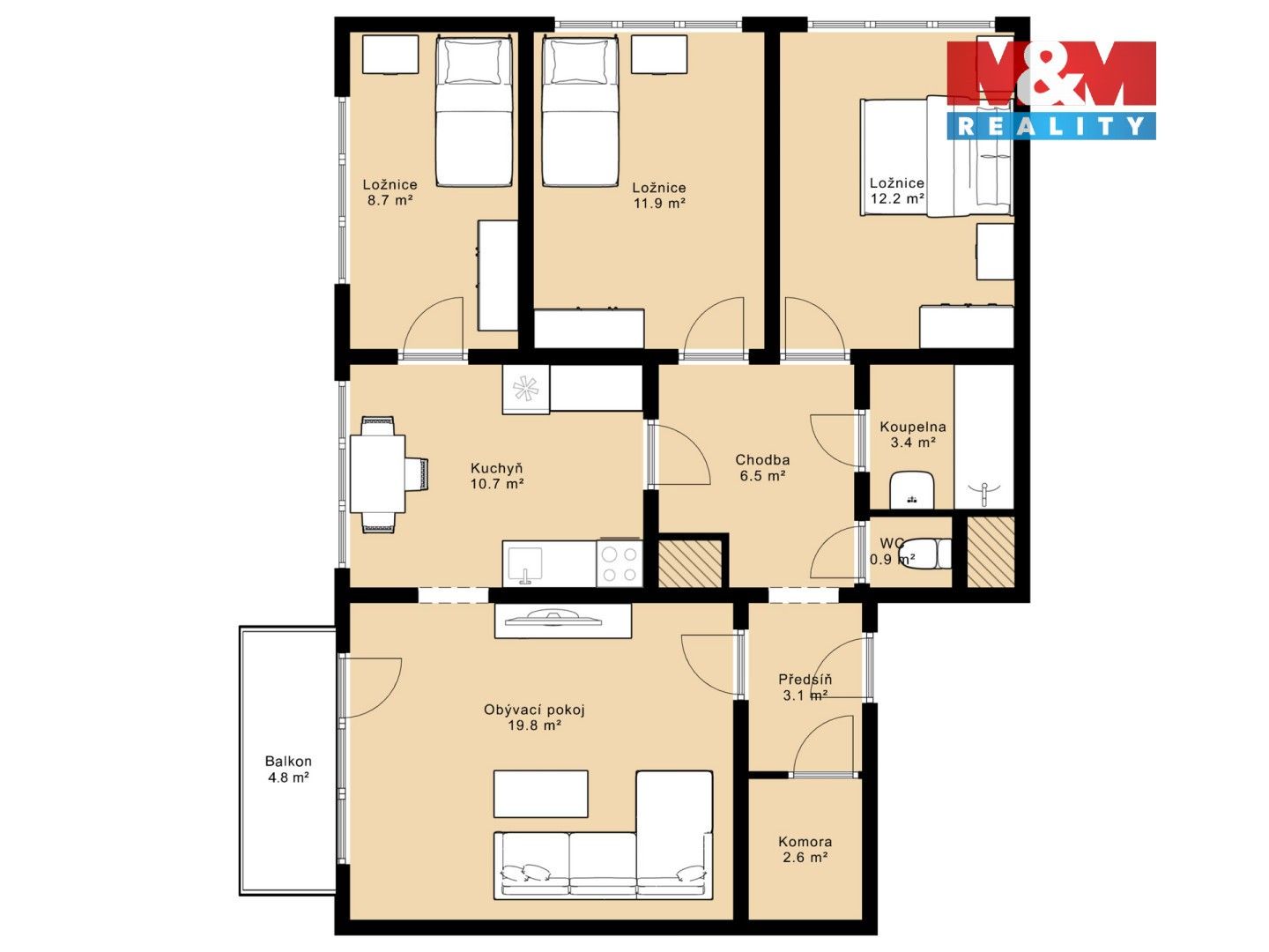 Prodej bytu 4+1 82 m² - foto 22