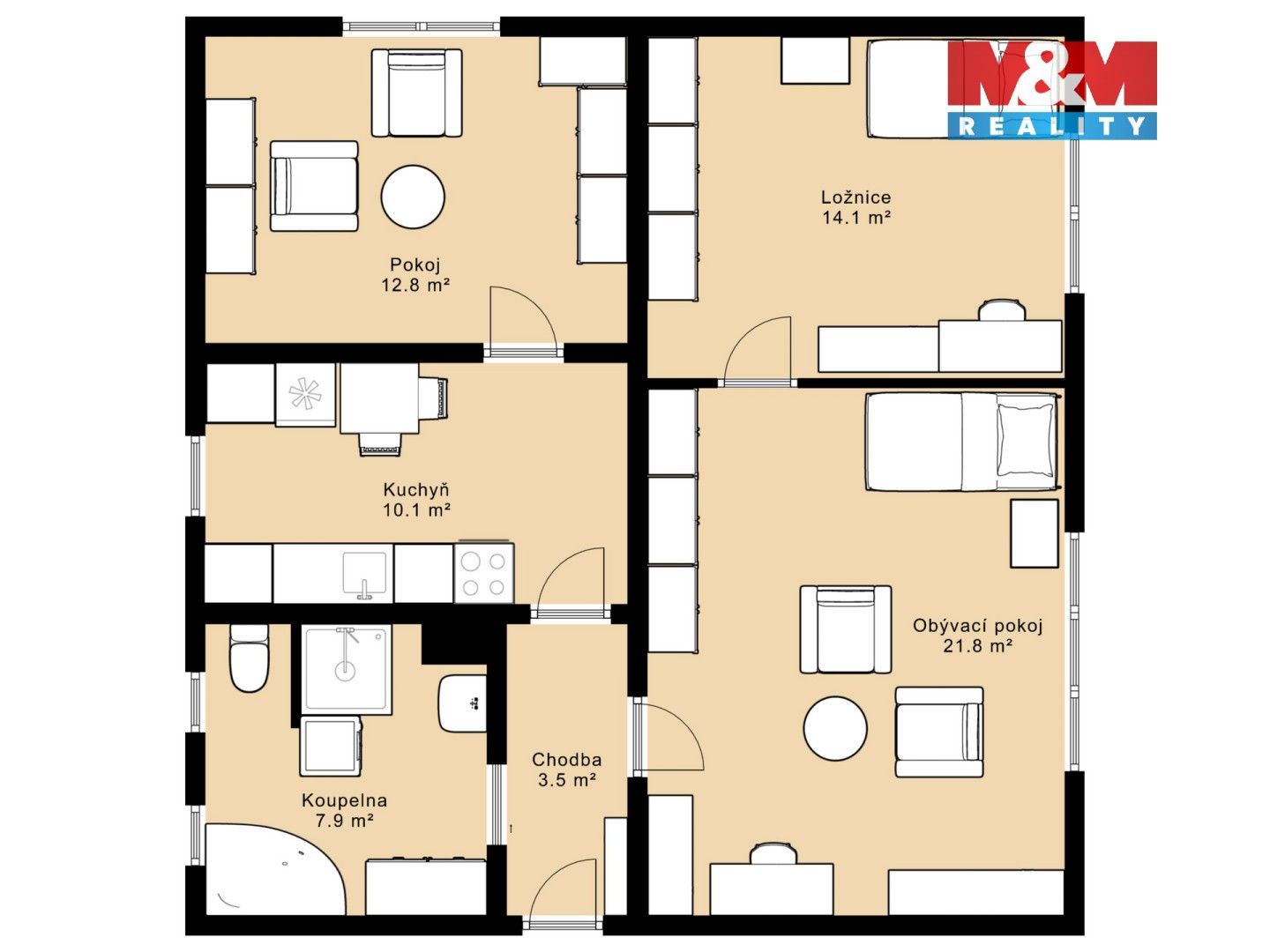 Prodej bytu 3+1 72 m² - foto 14