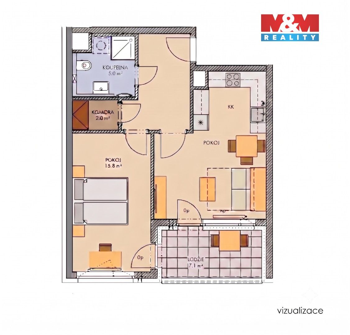 Prodej bytu 2+1 60 m² - foto 2