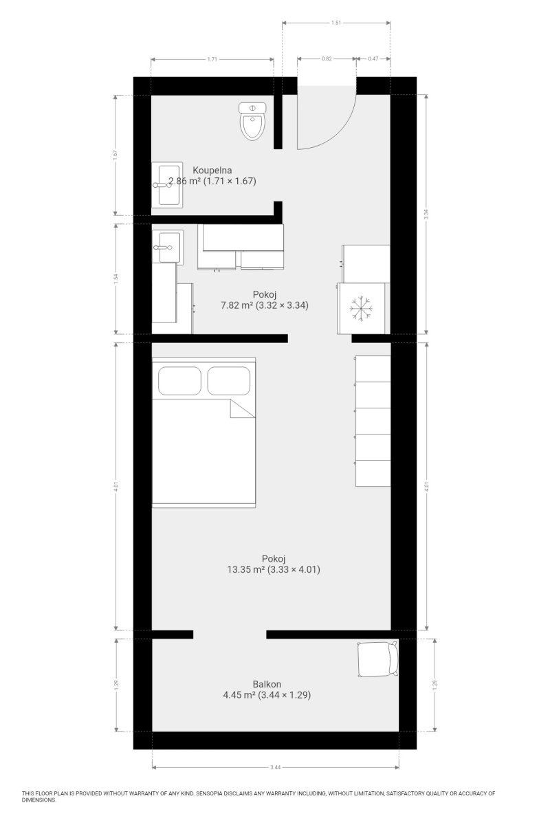 Pronájem bytu 1+1 24 m² - foto 16