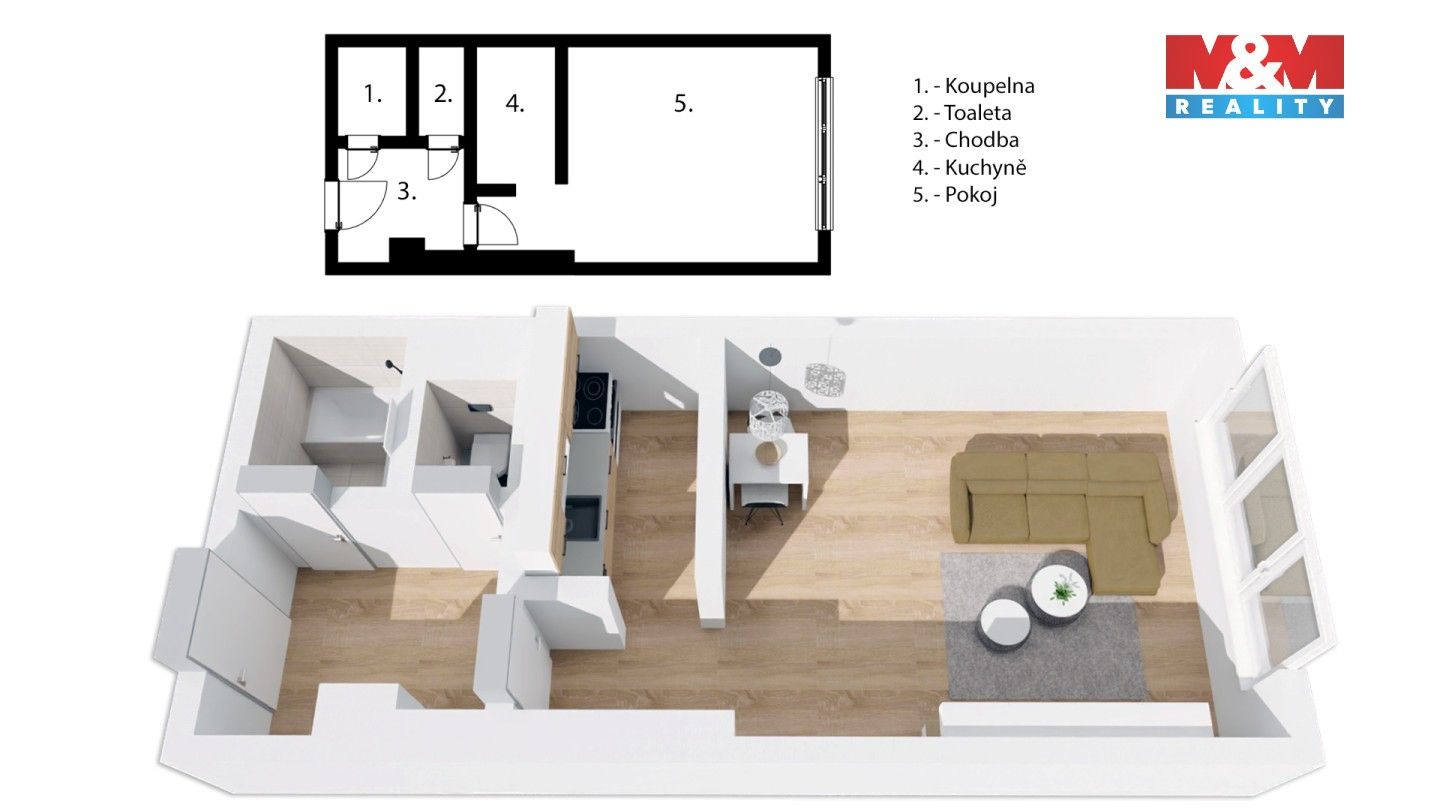 Pronájem bytu 1+kk 29 m² - foto 8