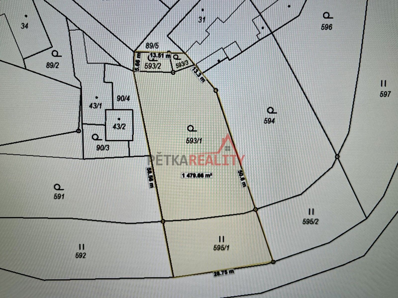 Prodej pozemku 1463 m² - foto 3