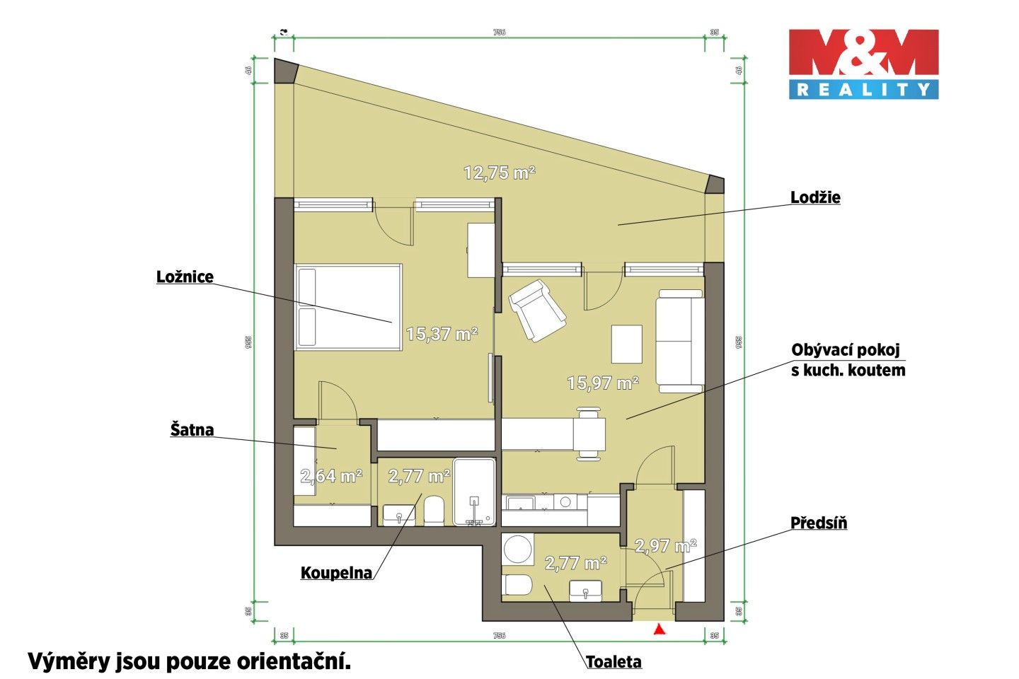 Prodej bytu 2+kk 55 m² - foto 4