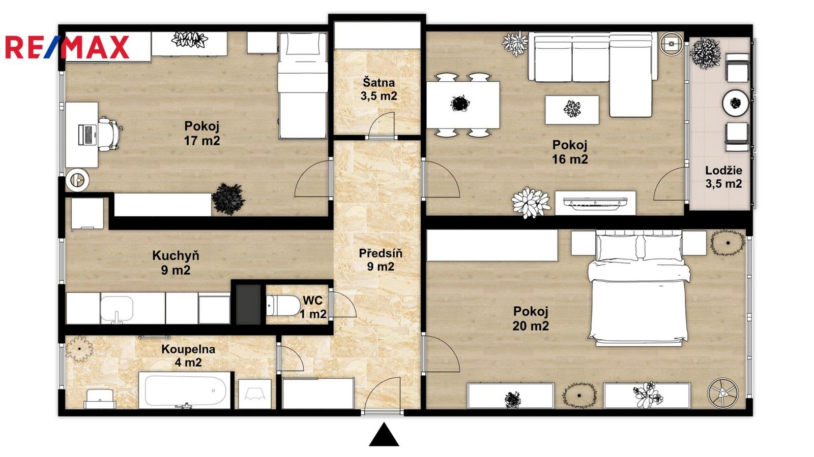 Pronájem bytu 3+1 80 m² - foto 5
