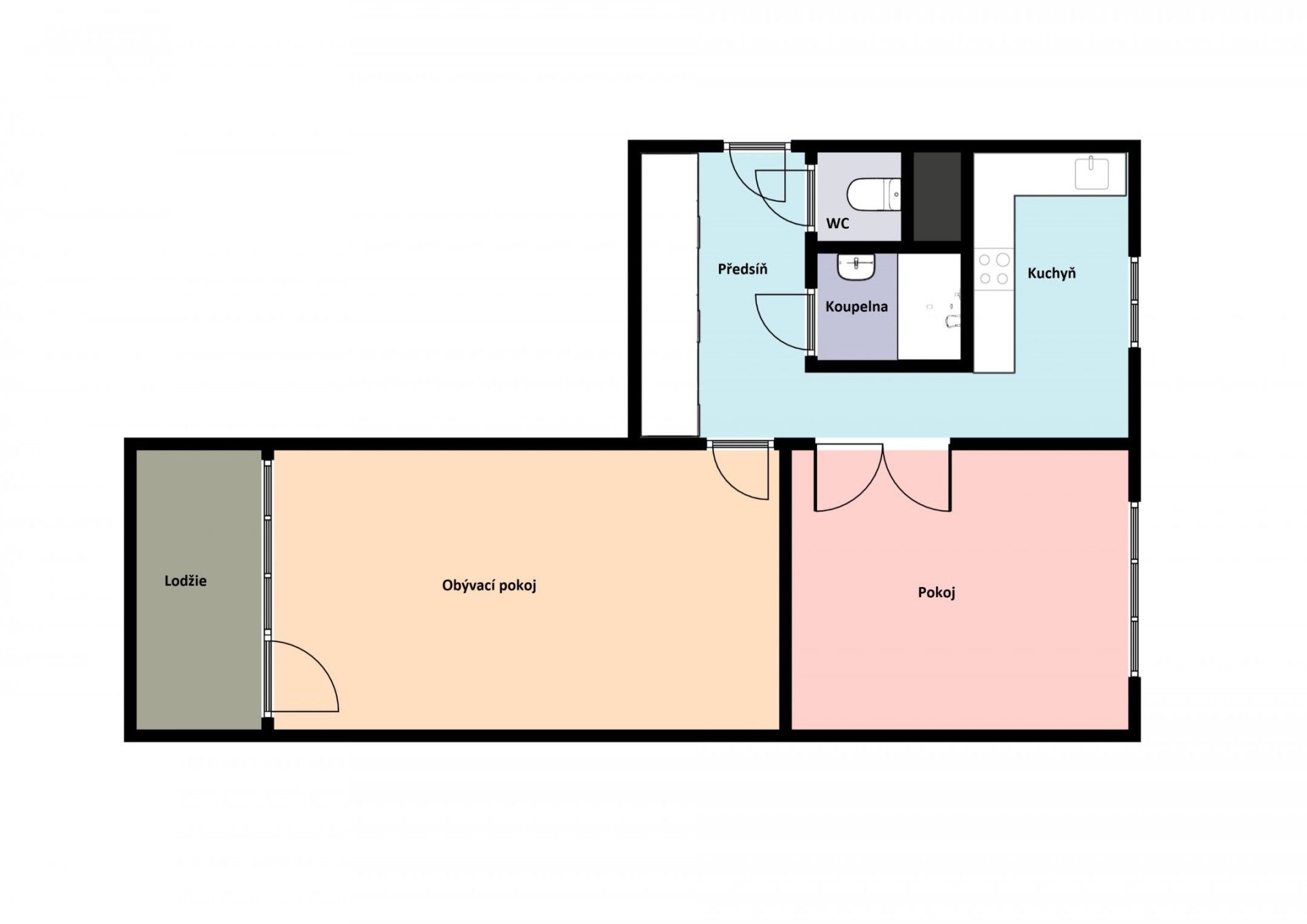 Pronájem bytu 2+1 52 m² - foto 3
