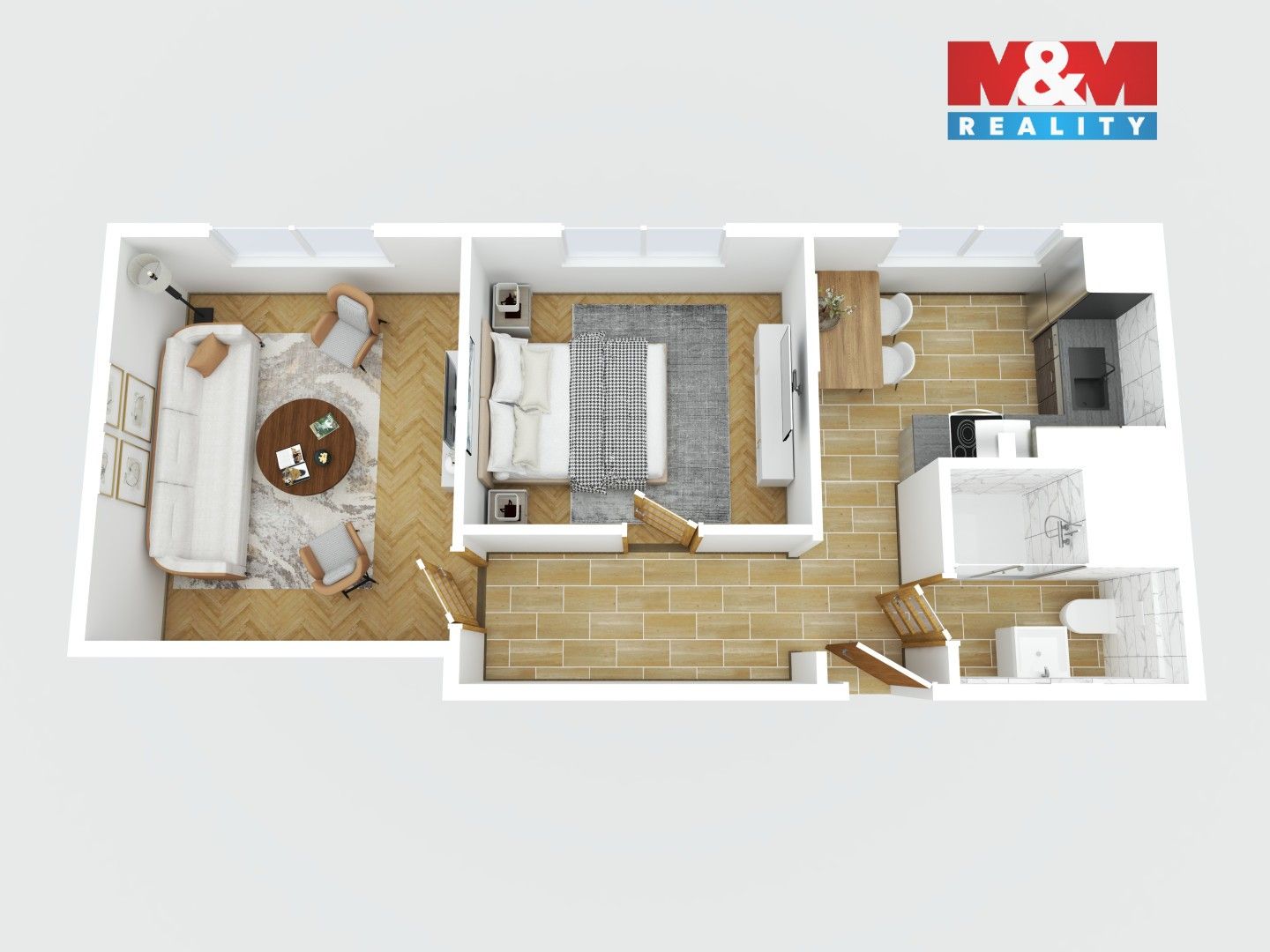 Prodej bytu 2+1 44 m² - foto 3