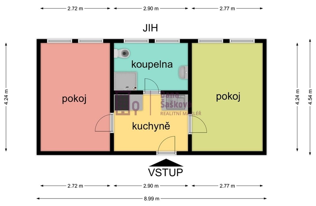 Pronájem bytu 2+1 35 m² - foto 5
