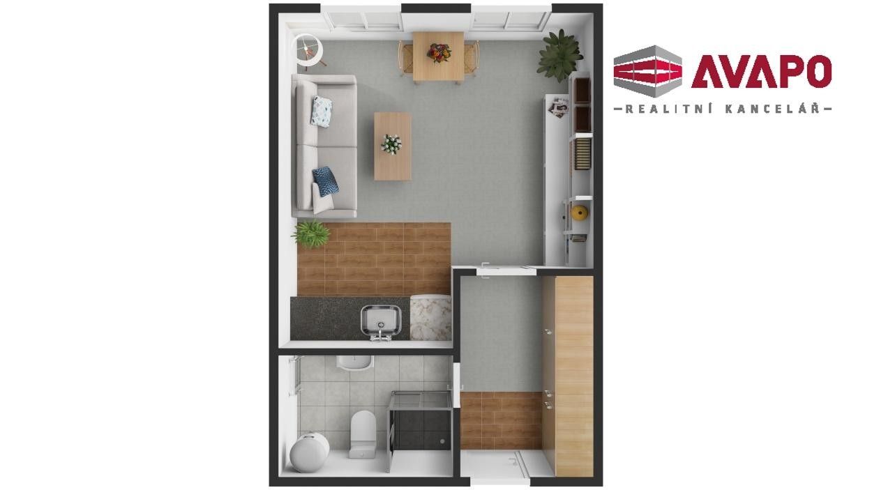 Pronájem bytu 1+kk 25 m² - foto 2