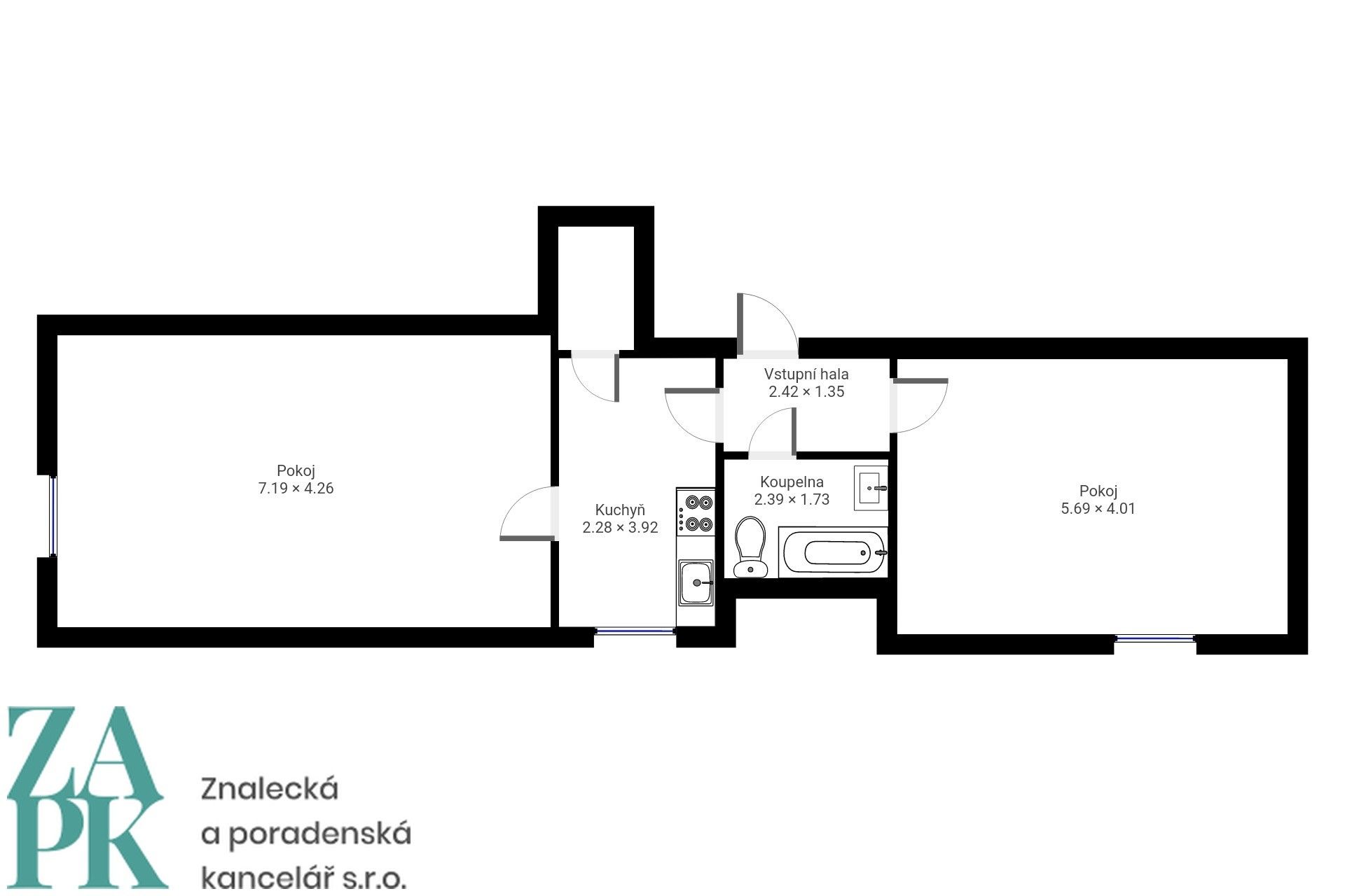 Pronájem bytu 2+1 59 m² - foto 7