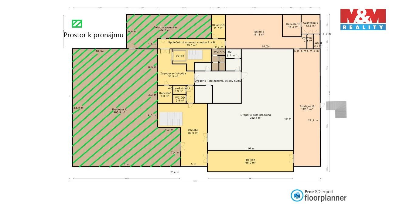 Pronájem komerčního prostoru 500 m² - foto 3