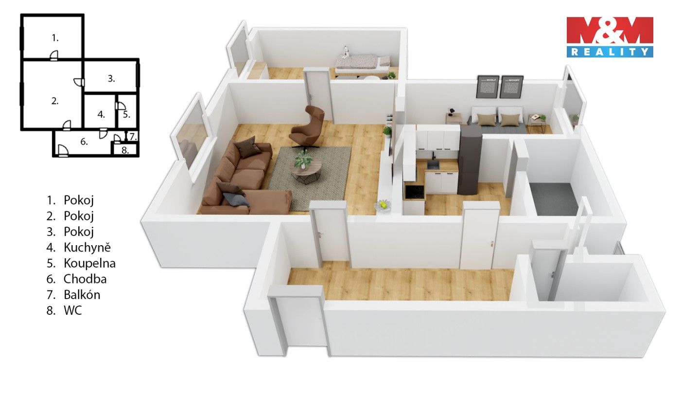 Prodej bytu 3+1 70 m² - foto 4