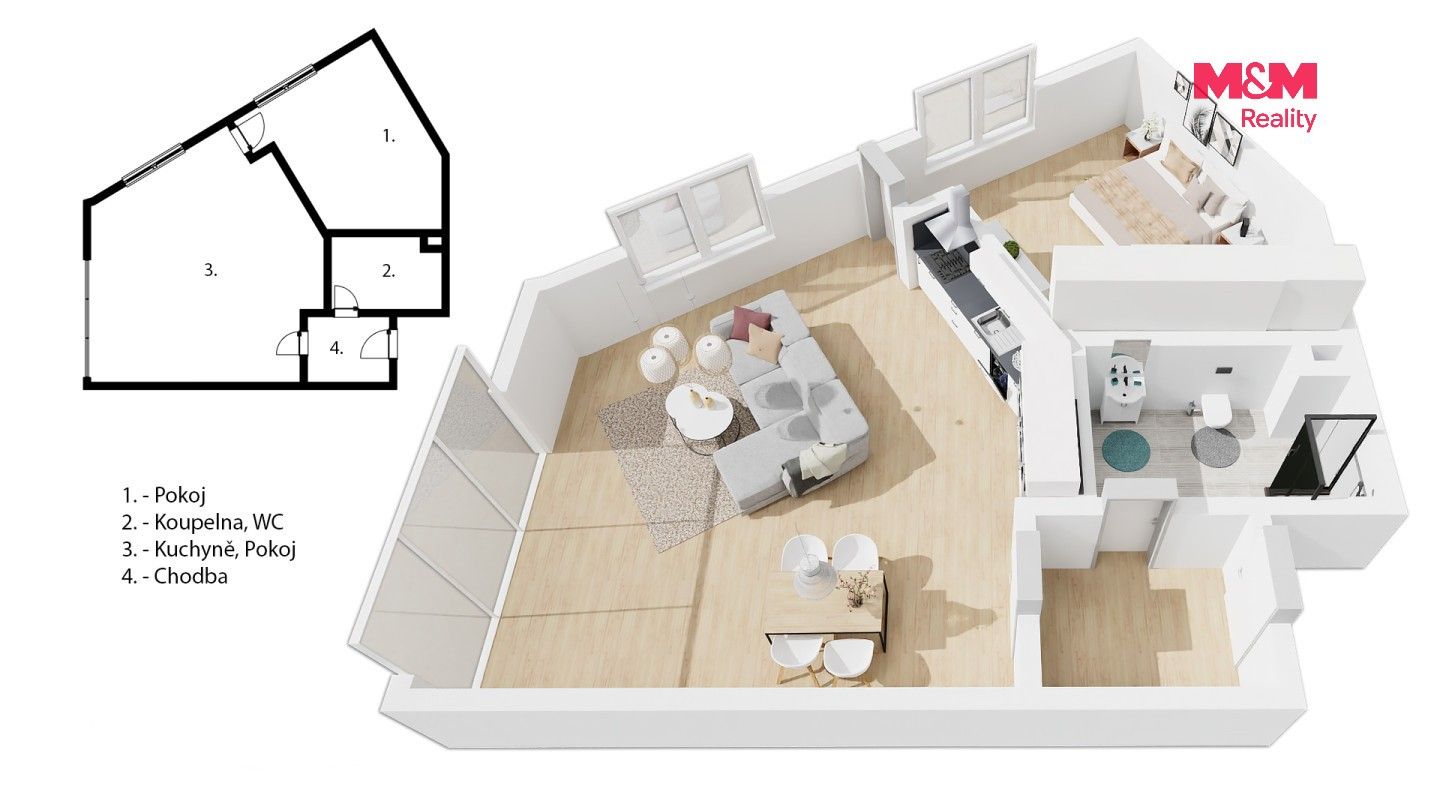 Prodej bytu 2+kk 65 m² - foto 3