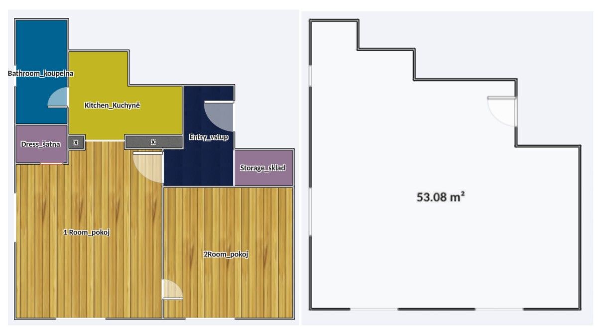 Pronájem bytu 2+1 53 m² - foto 2