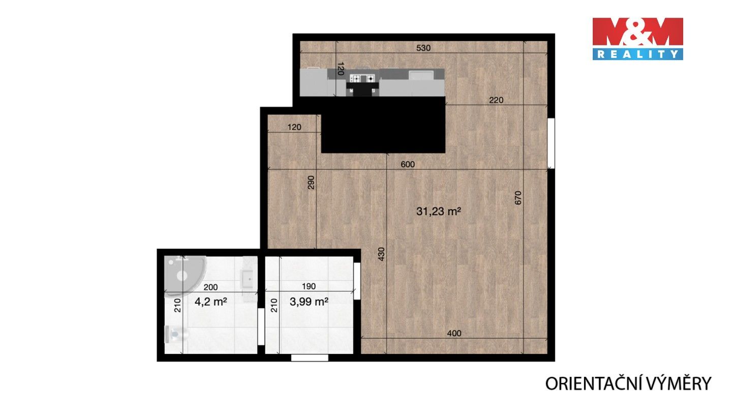 Pronájem bytu 1+1 39 m² - foto 12