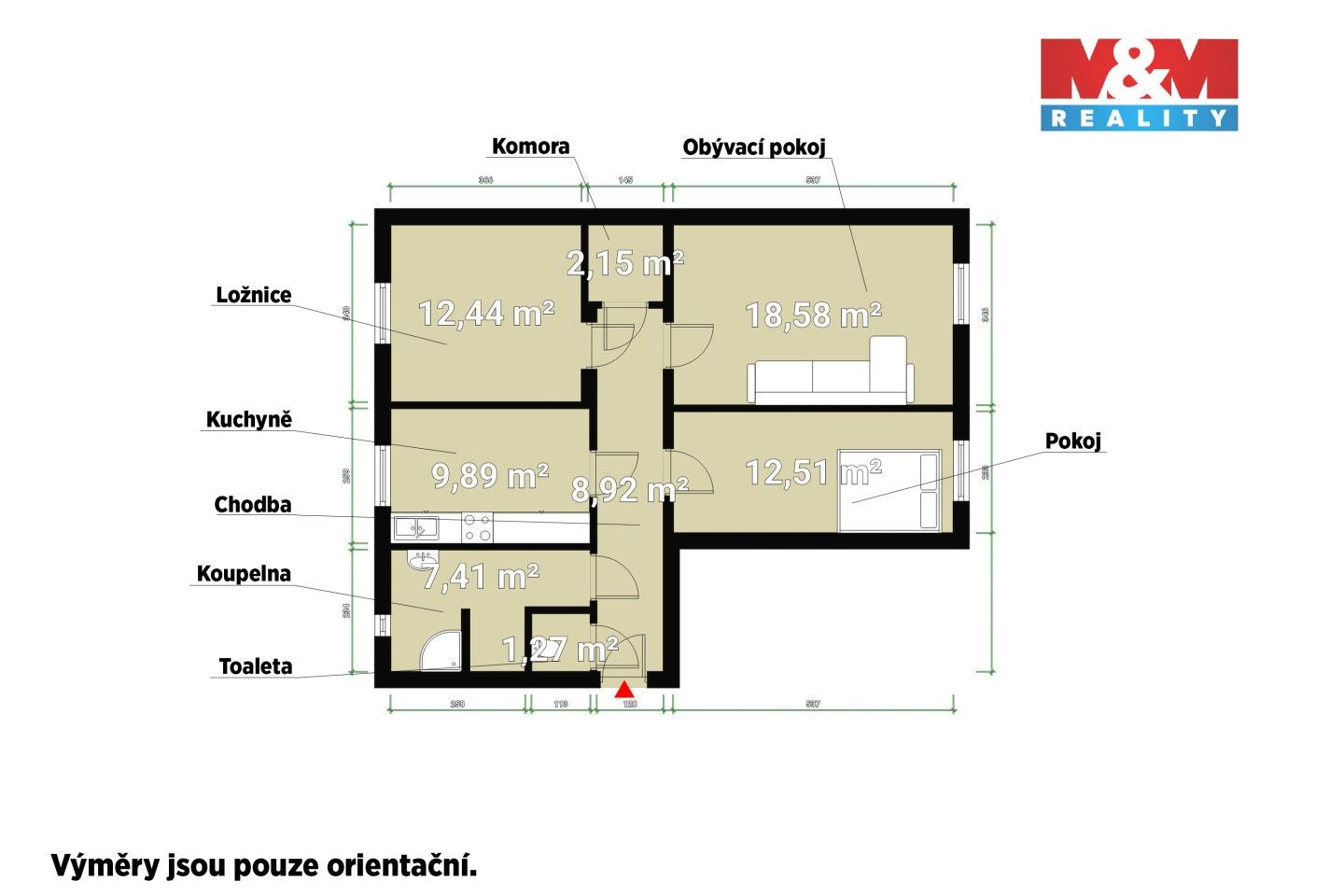 Prodej bytu 3+1 73 m² - foto 3