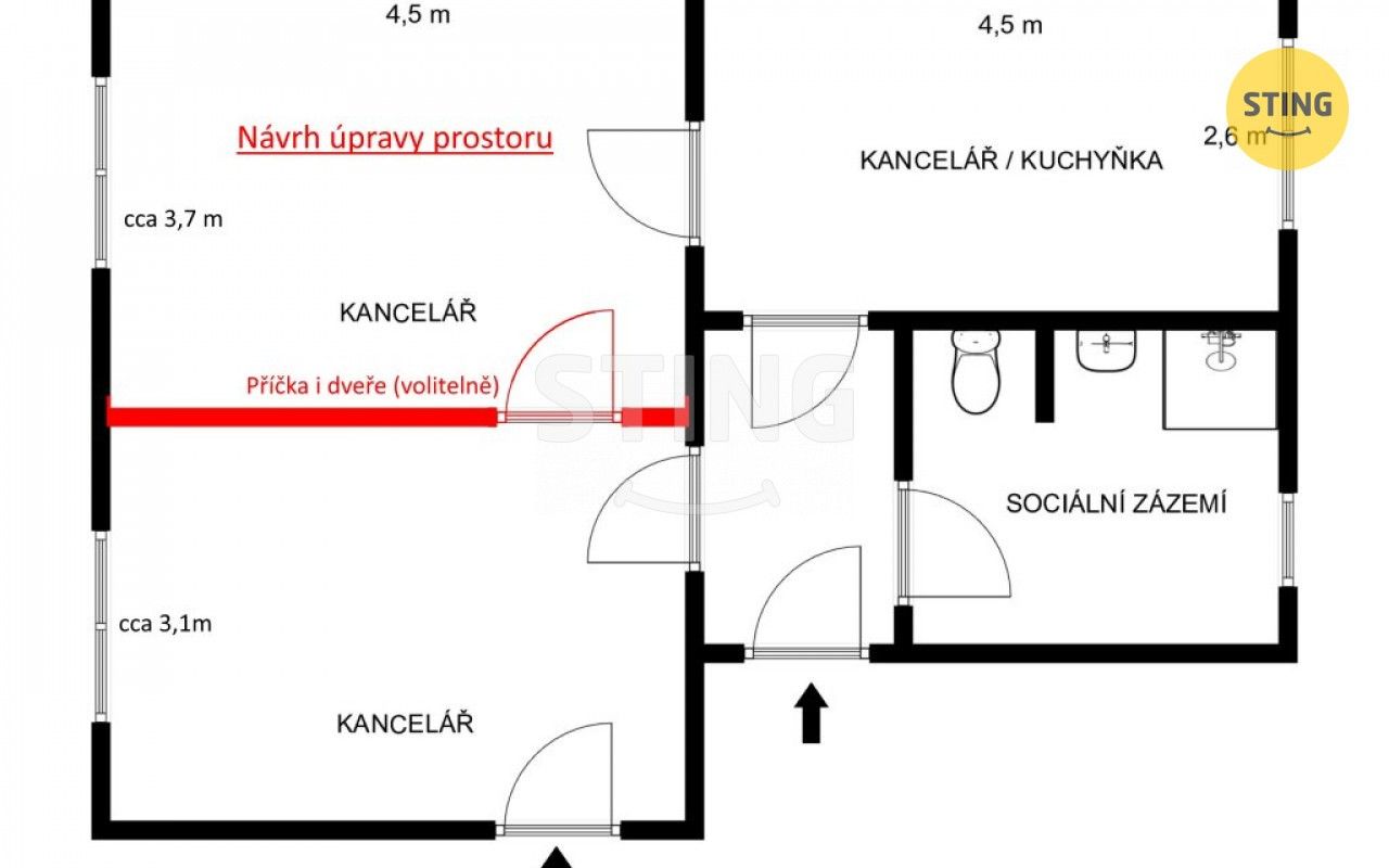 Pronájem komerčního prostoru 54 m² - foto 7