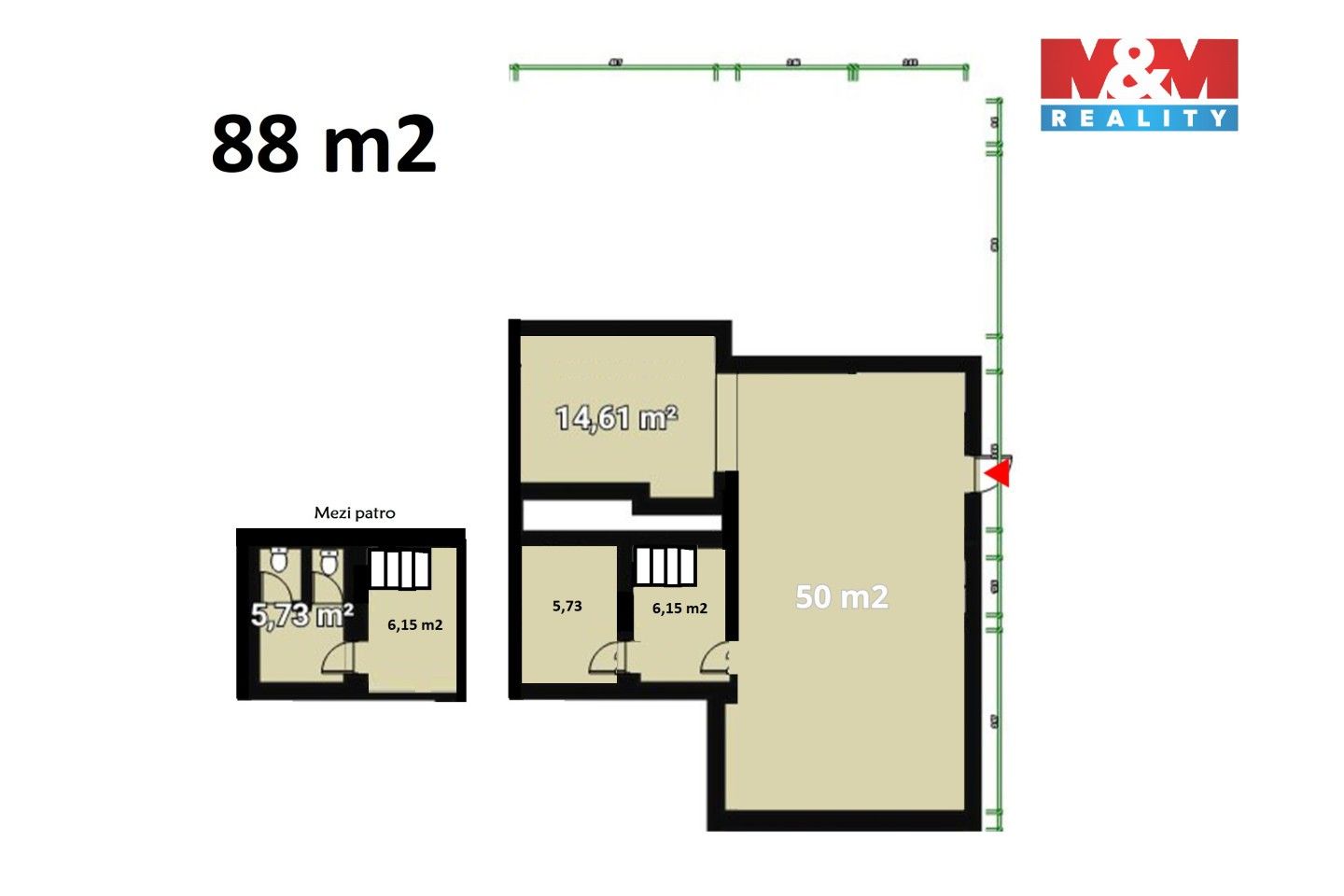 Pronájem komerčního prostoru 88 m² - foto 2