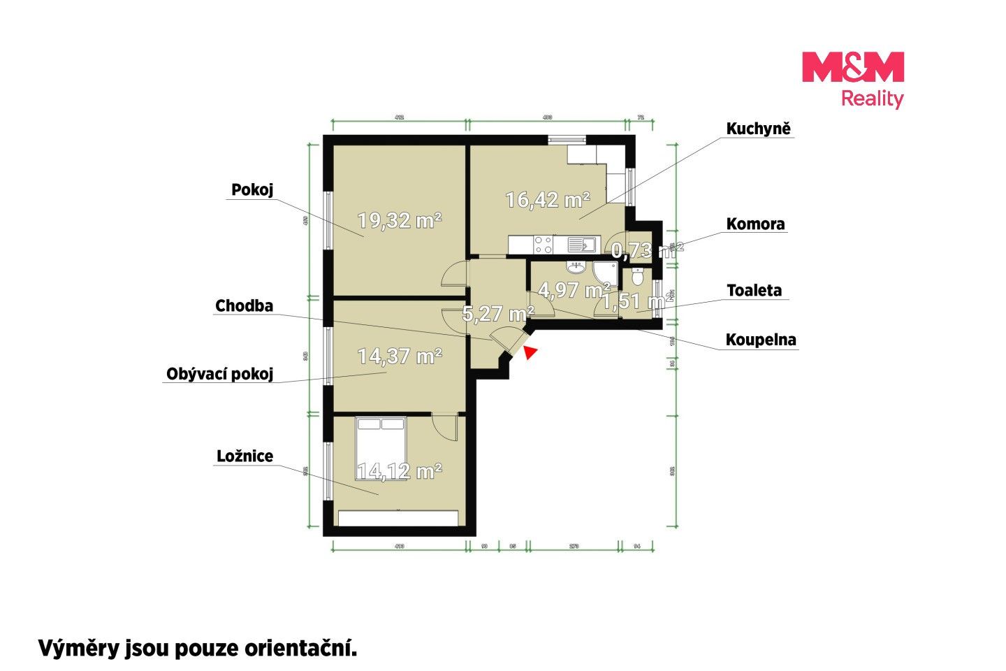 Prodej bytu 3+1 76 m² - foto 6