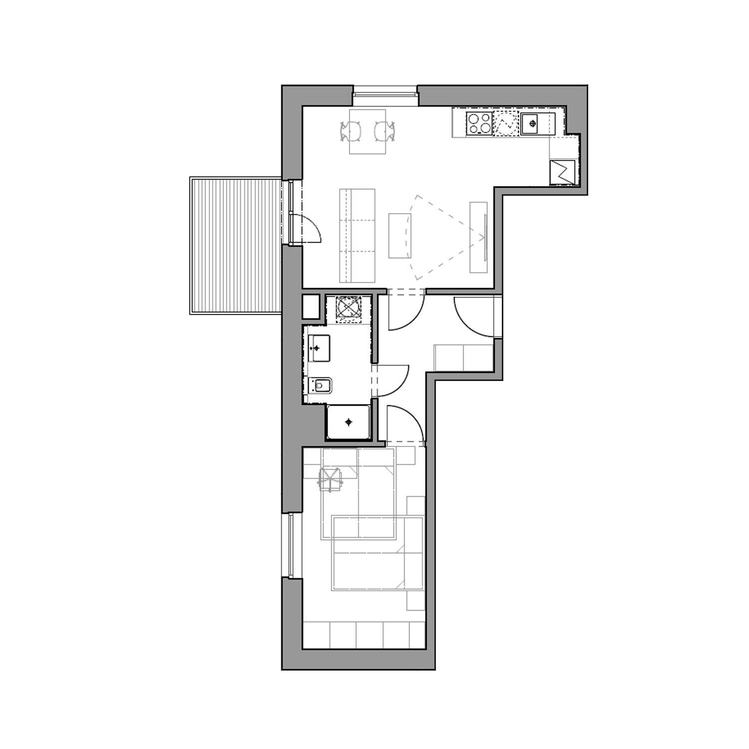 Prodej bytu 2+kk 44 m² - foto 2