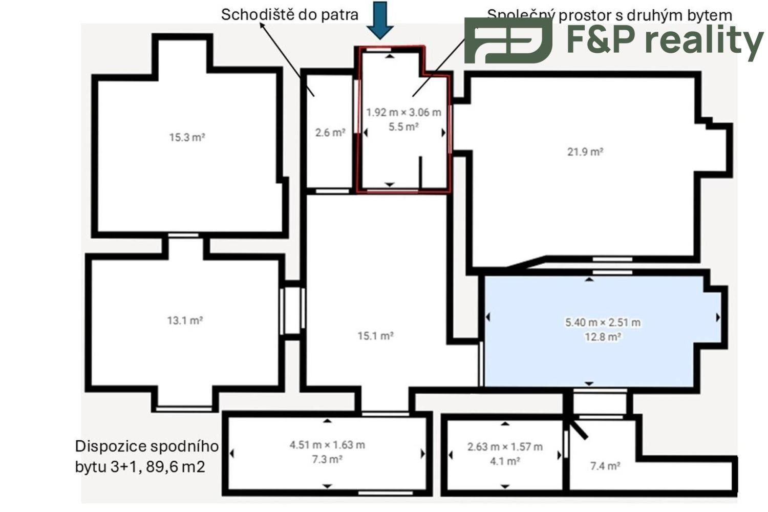 Prodej bytu 3+1 89 m² - foto 3