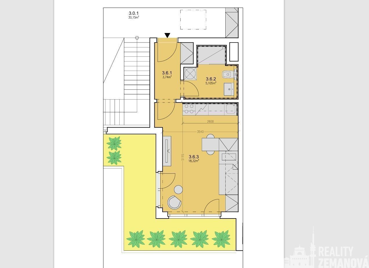 Pronájem bytu 1+kk 41 m² - foto 5