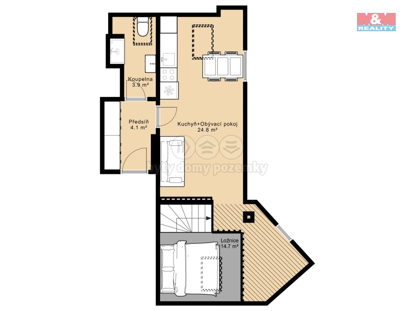 Pronájem bytu 60 m² - foto 13