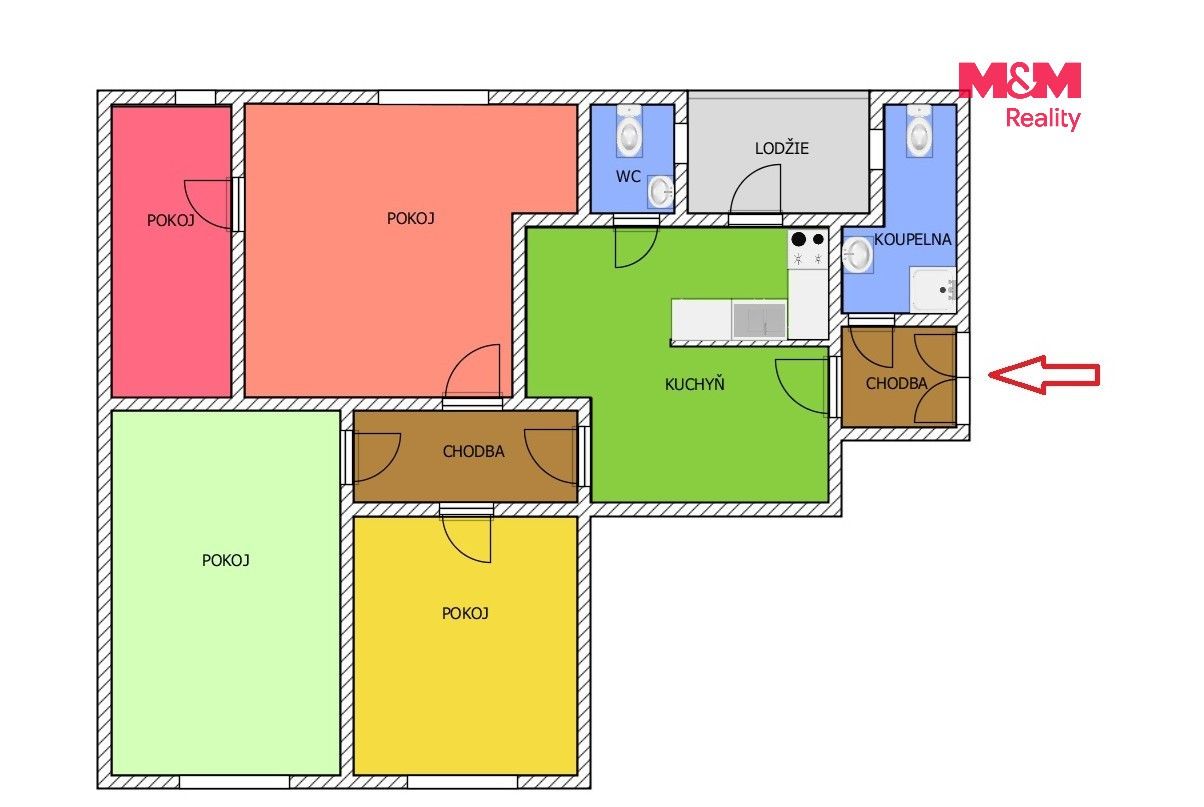 Pronájem bytu 4+1 98 m² - foto 6