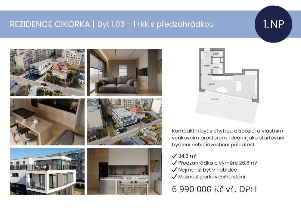 Prodej bytu 1+kk 34 m² - foto 2