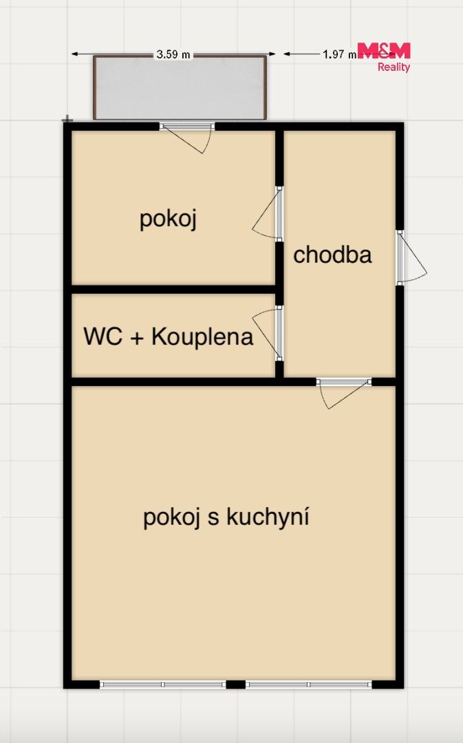 Prodej bytu 1+kk 36 m² - foto 8