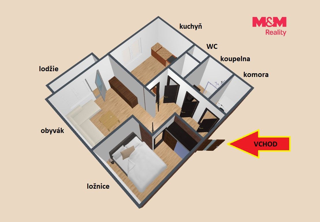 Pronájem bytu 1+1 40 m² - foto 9