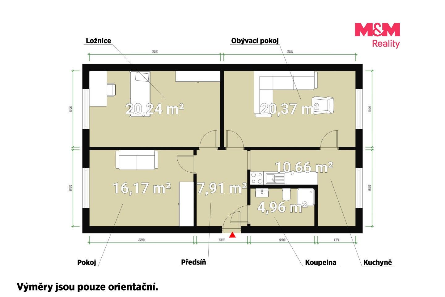 Pronájem bytu 3+1 80 m² - foto 5