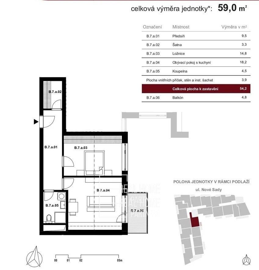 Prodej bytu 2+kk 59 m² - foto 3