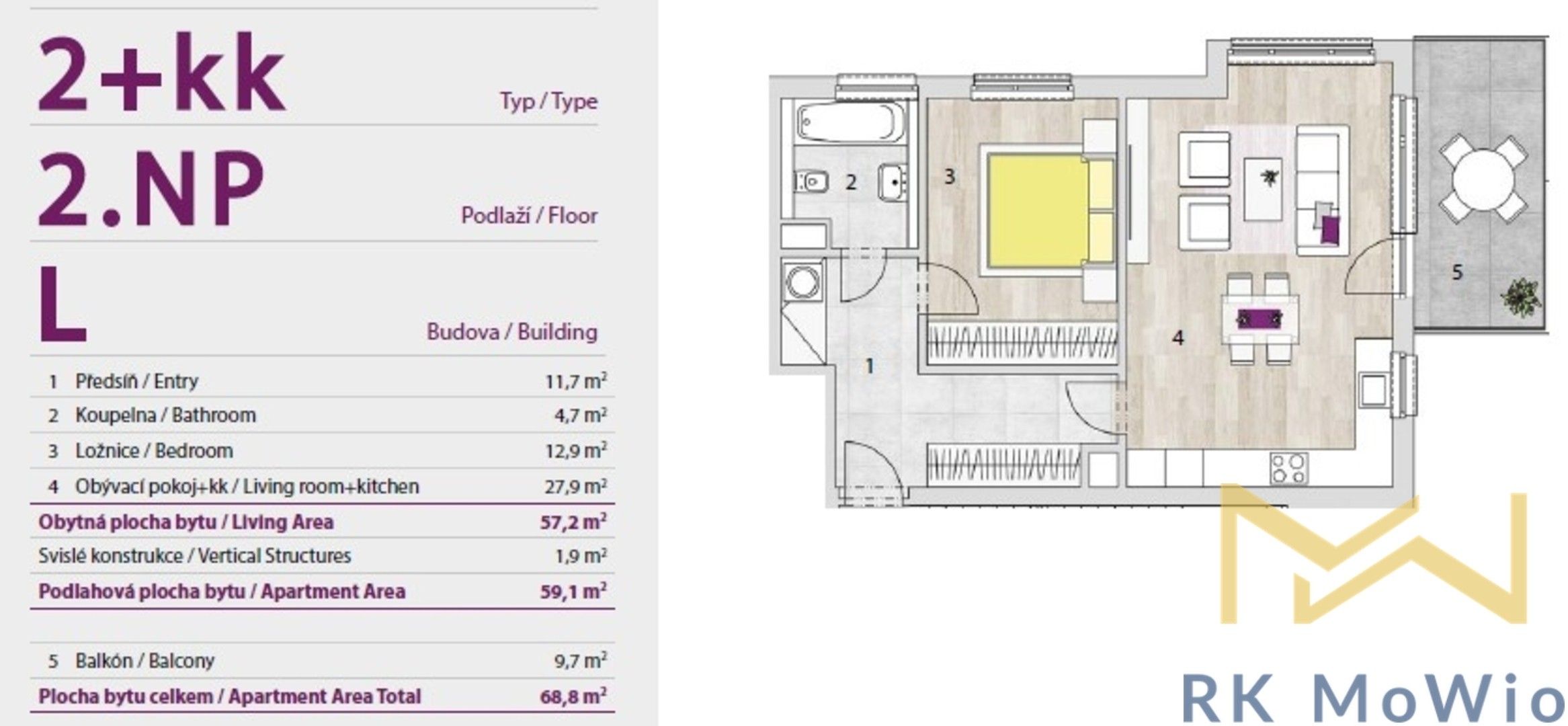 Prodej bytu 2+kk 68 m² - foto 9