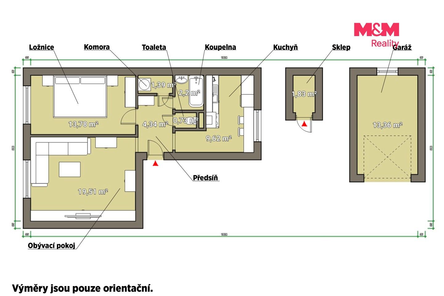 Pronájem bytu 2+1 53 m² - foto 5
