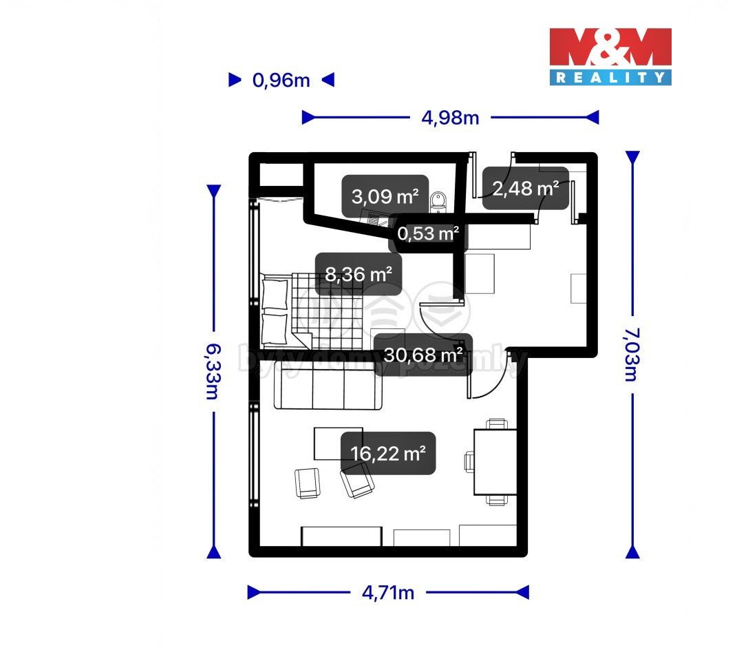 Pronájem bytu 2+kk 37 m² - foto 10