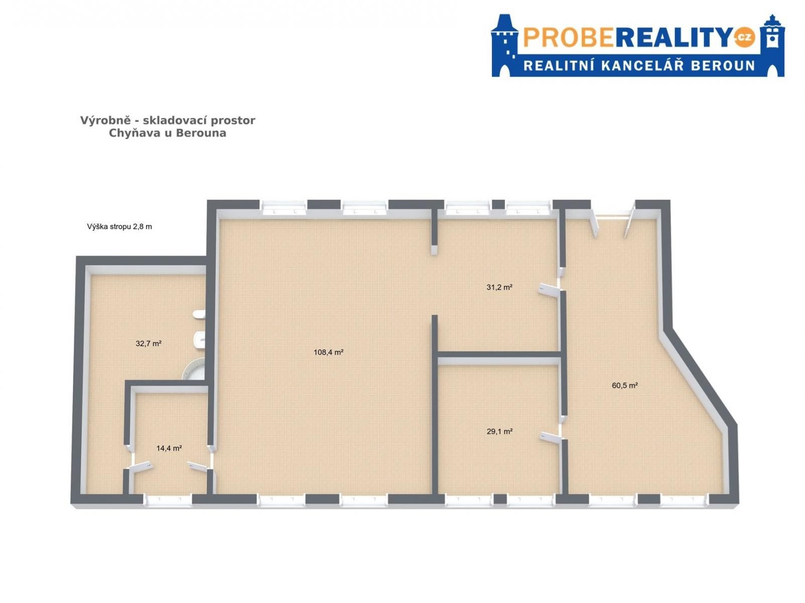 Pronájem komerčního prostoru 172 m² - foto 1