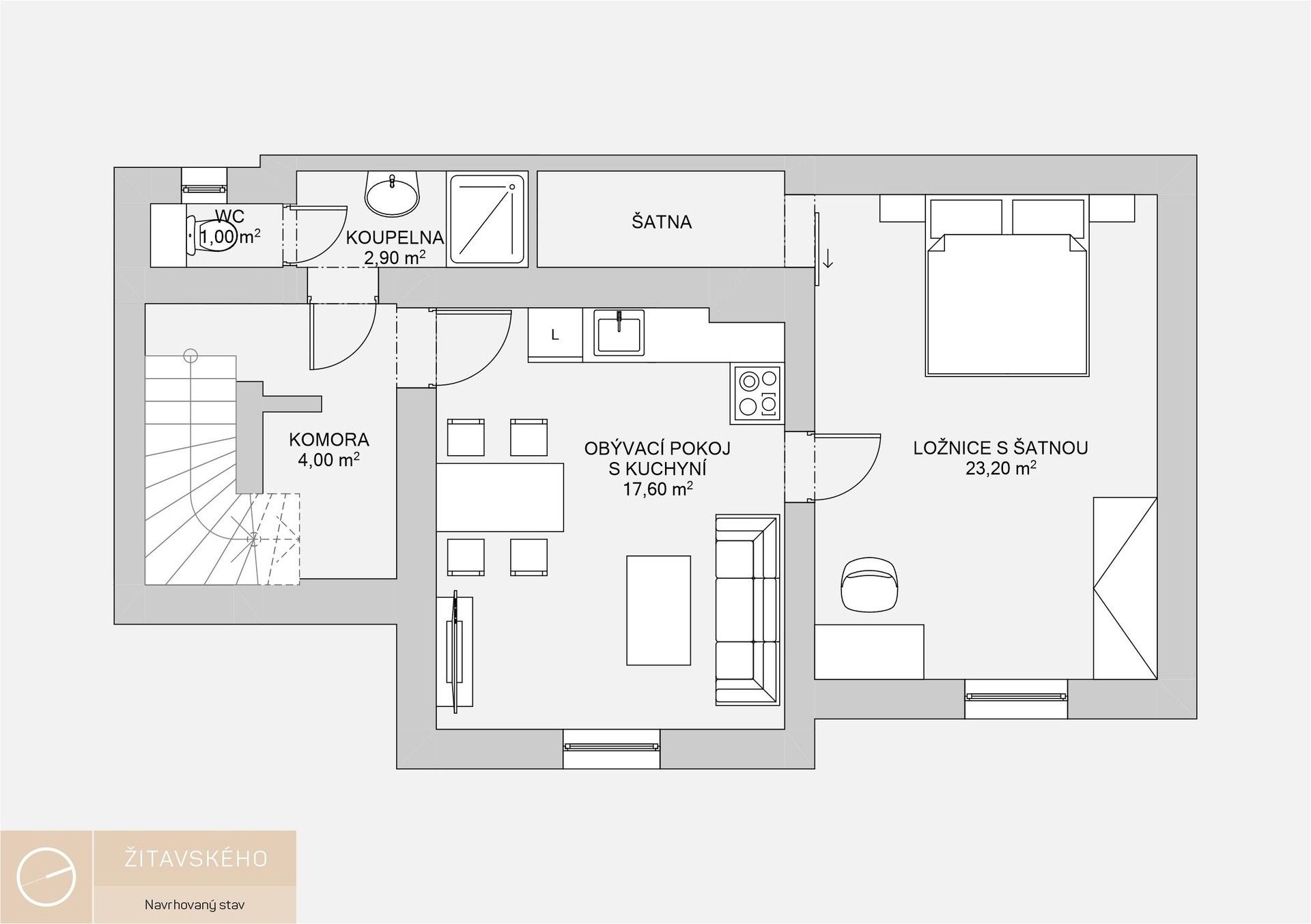 Prodej bytu 2+kk 48 m² - foto 4
