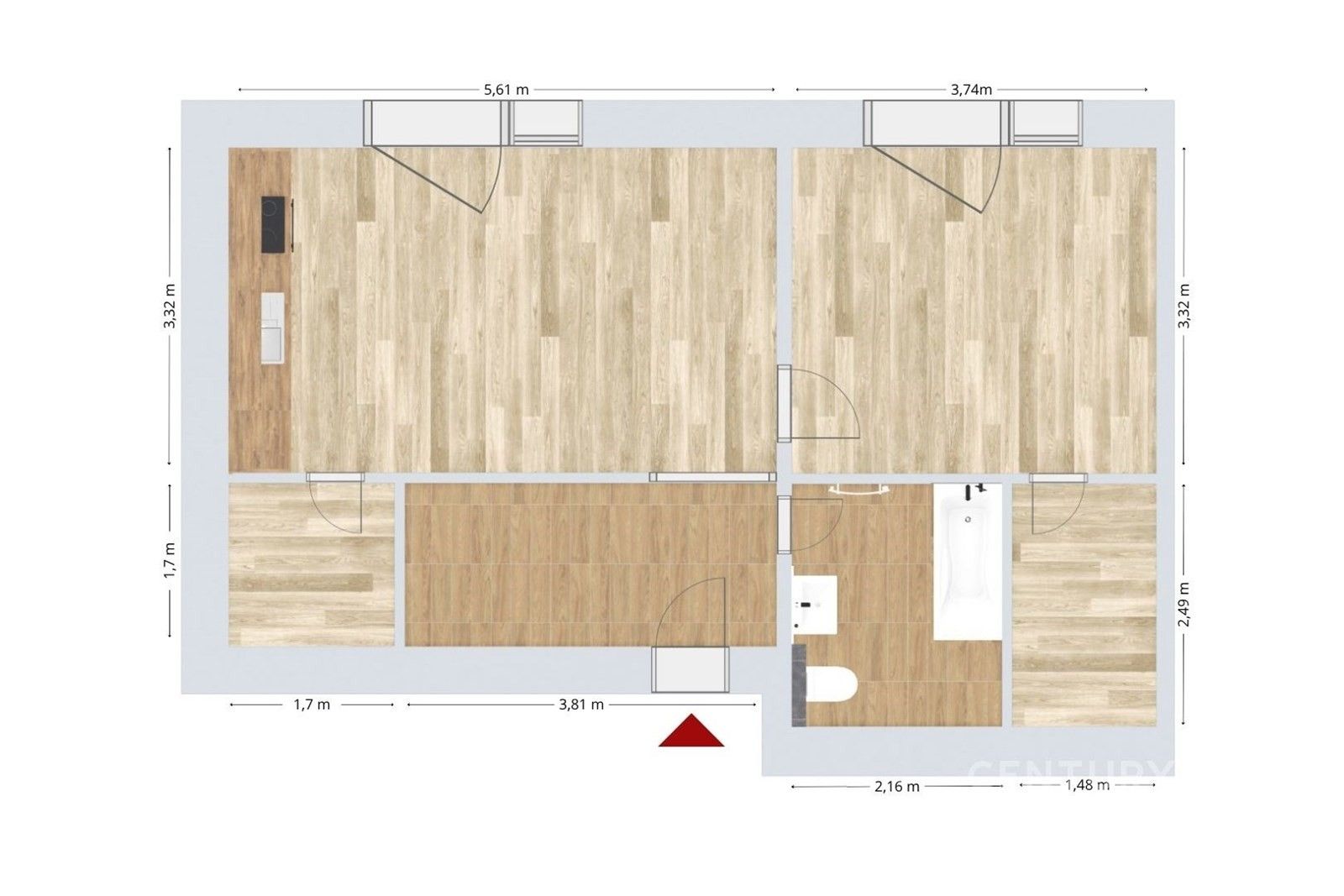 Pronájem bytu 2+kk 48 m² - foto 13