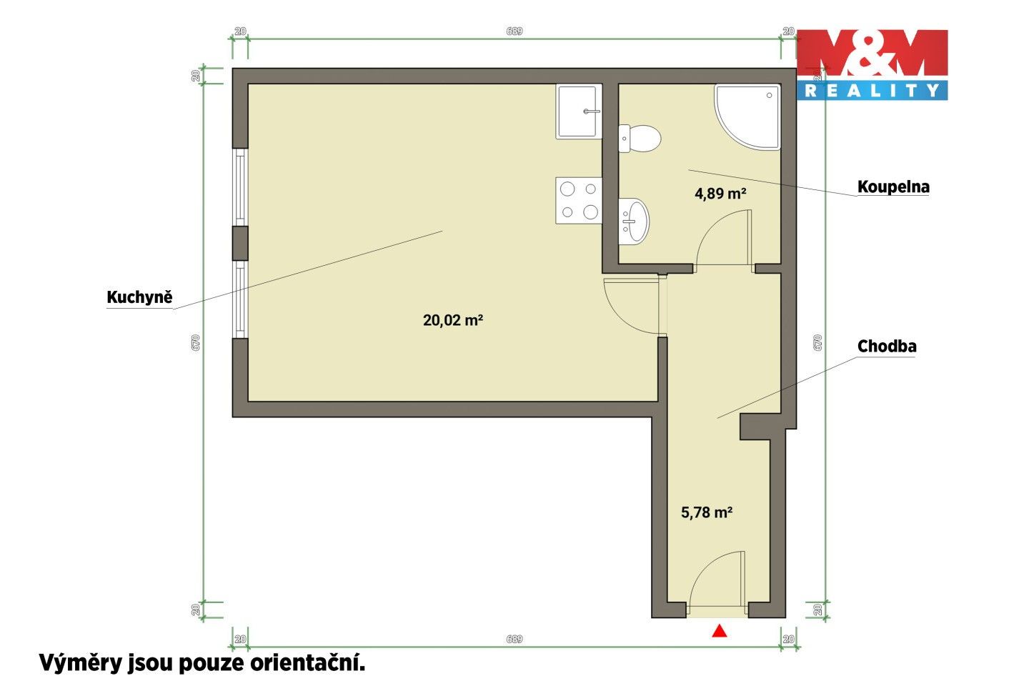 Pronájem bytu 1+kk 30 m² - foto 5