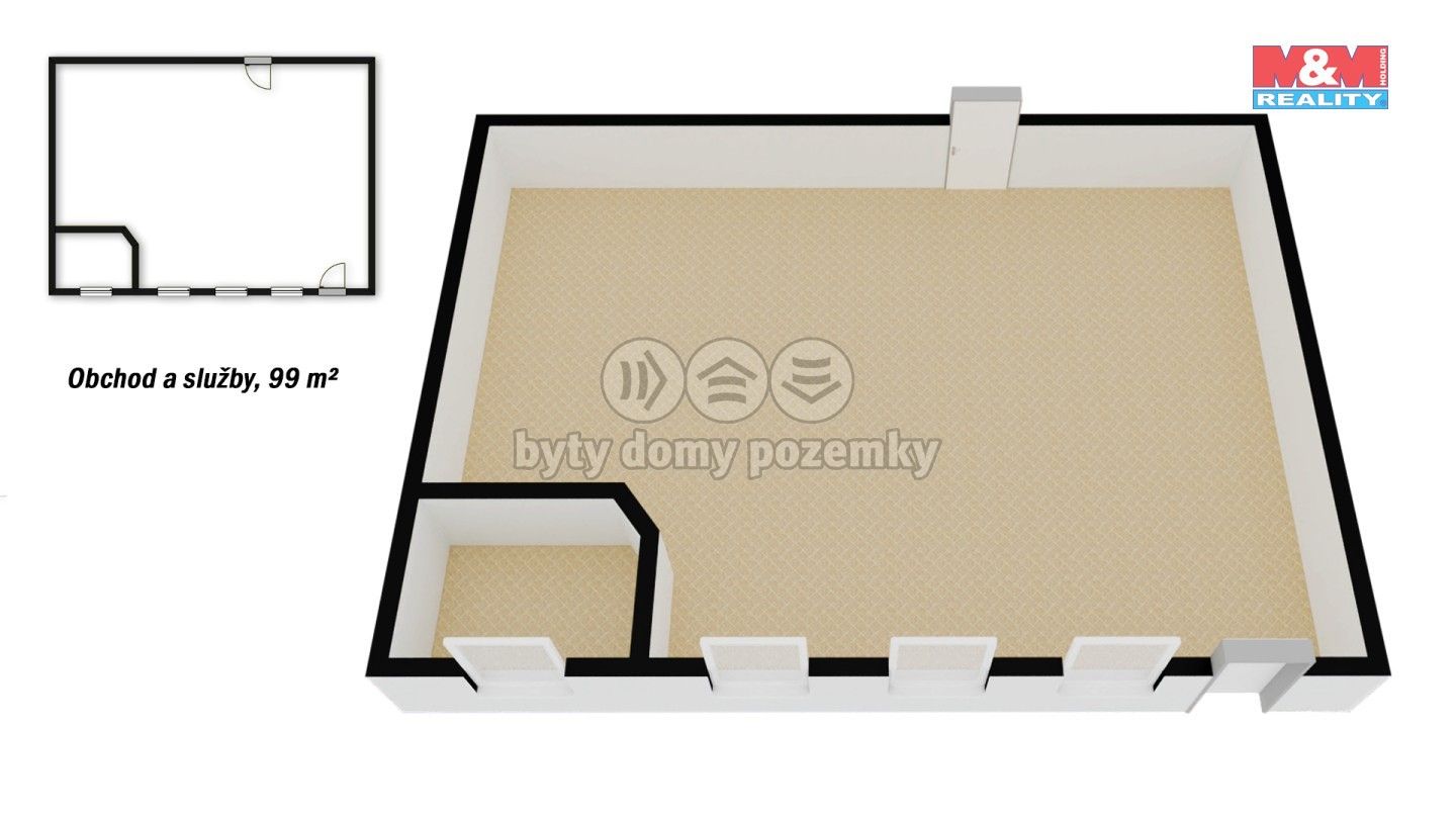 Pronájem komerčního prostoru 99 m² - foto 3