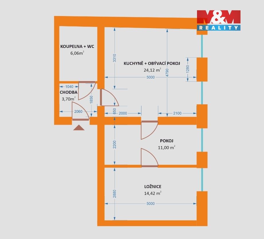 Pronájem bytu 3+kk 59 m² - foto 16