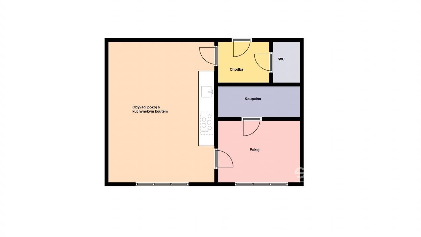 Pronájem bytu 1+1 45 m² - foto 9