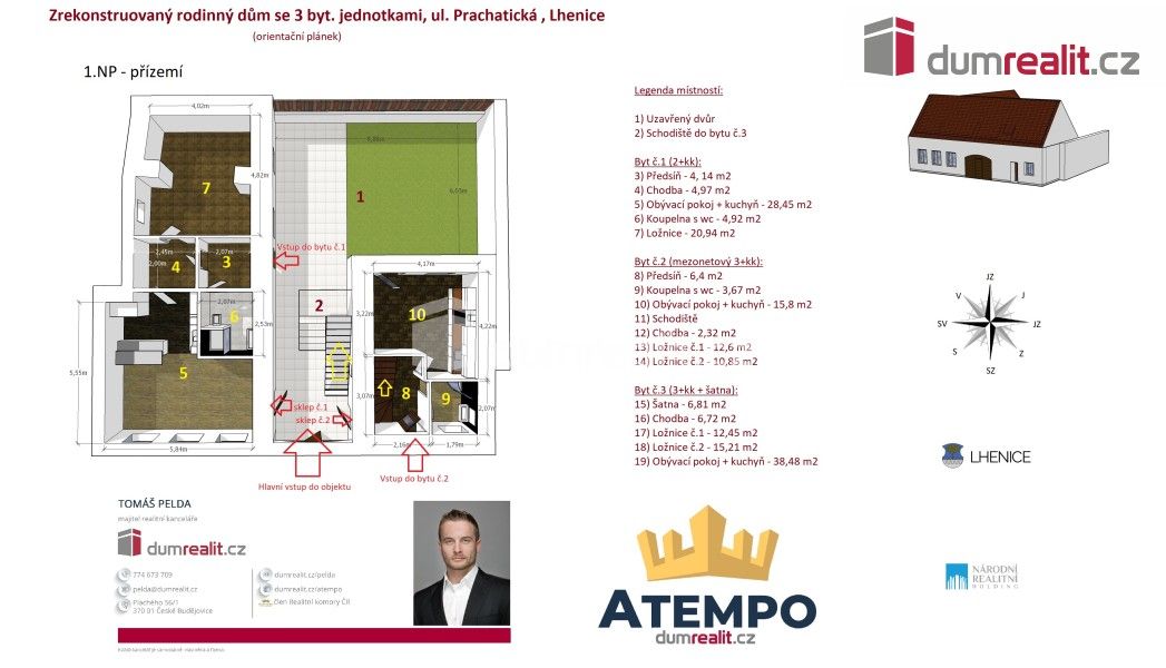 Prodej bytu 3+kk 52 m² - foto 2