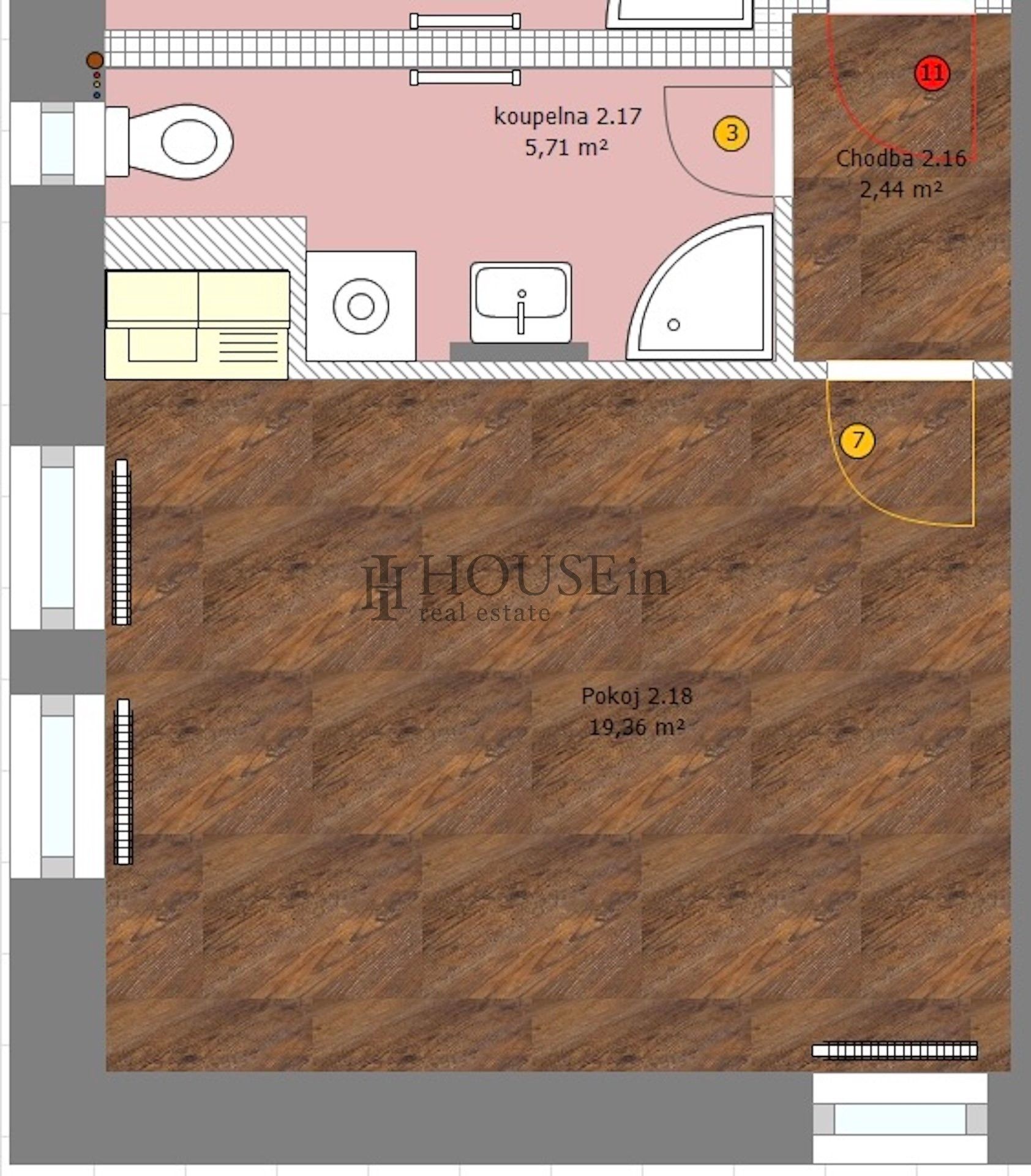 Pronájem bytu 1+kk 27 m² - foto 4