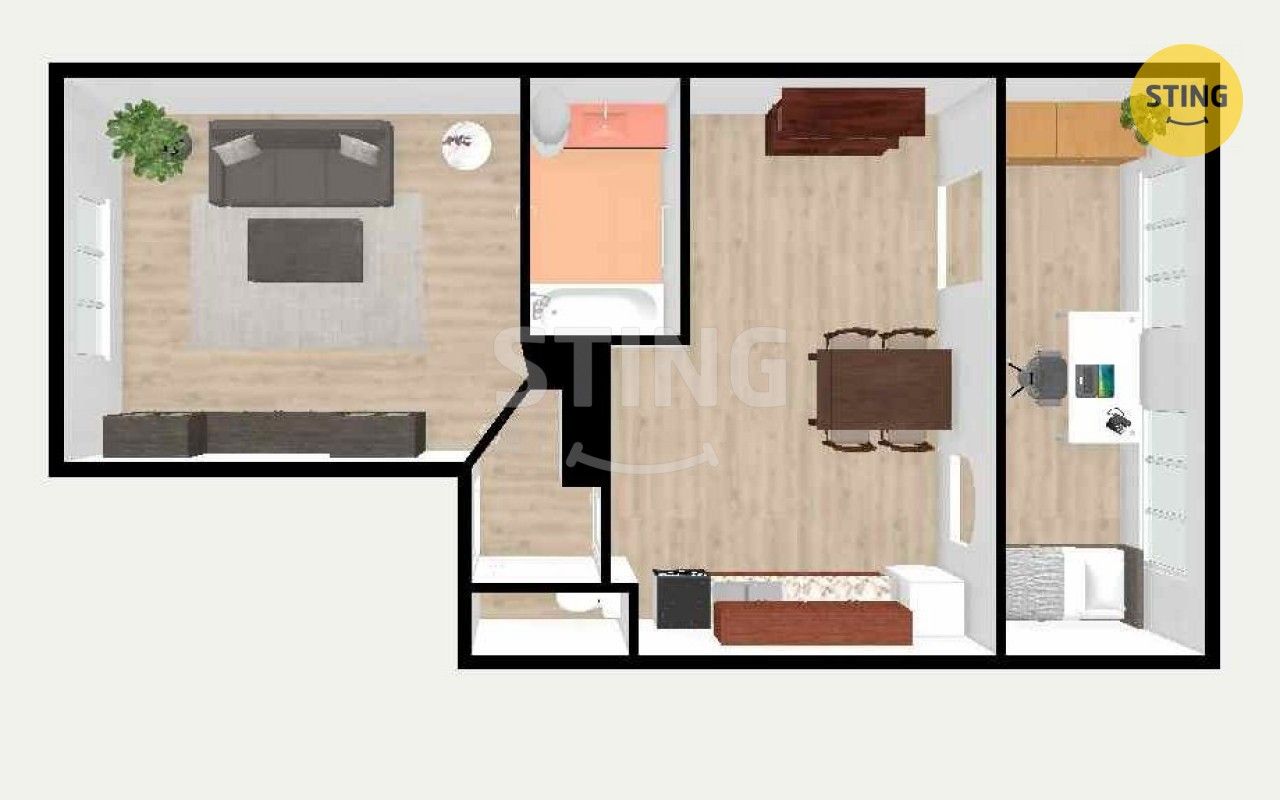Pronájem bytu 2+kk 58 m² - foto 5