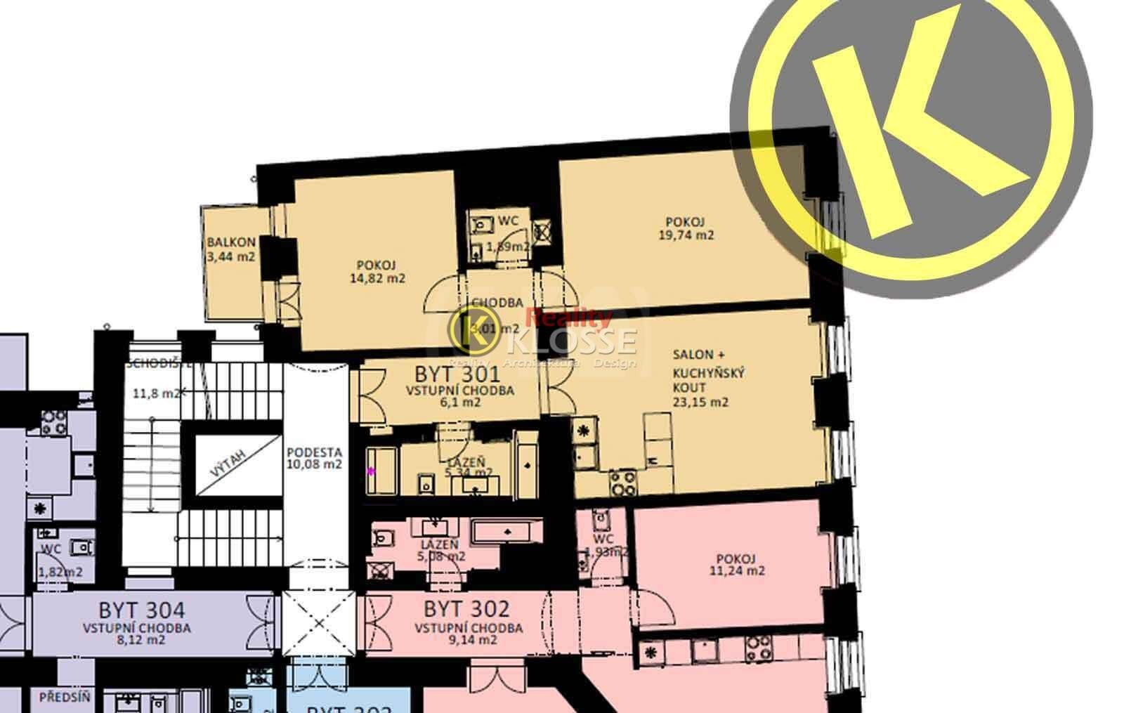 Pronájem bytu 3+kk 78 m² - foto 6