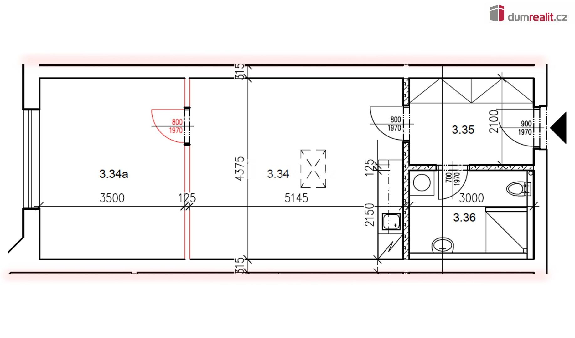 Pronájem bytu 2+kk 43 m² - foto 7