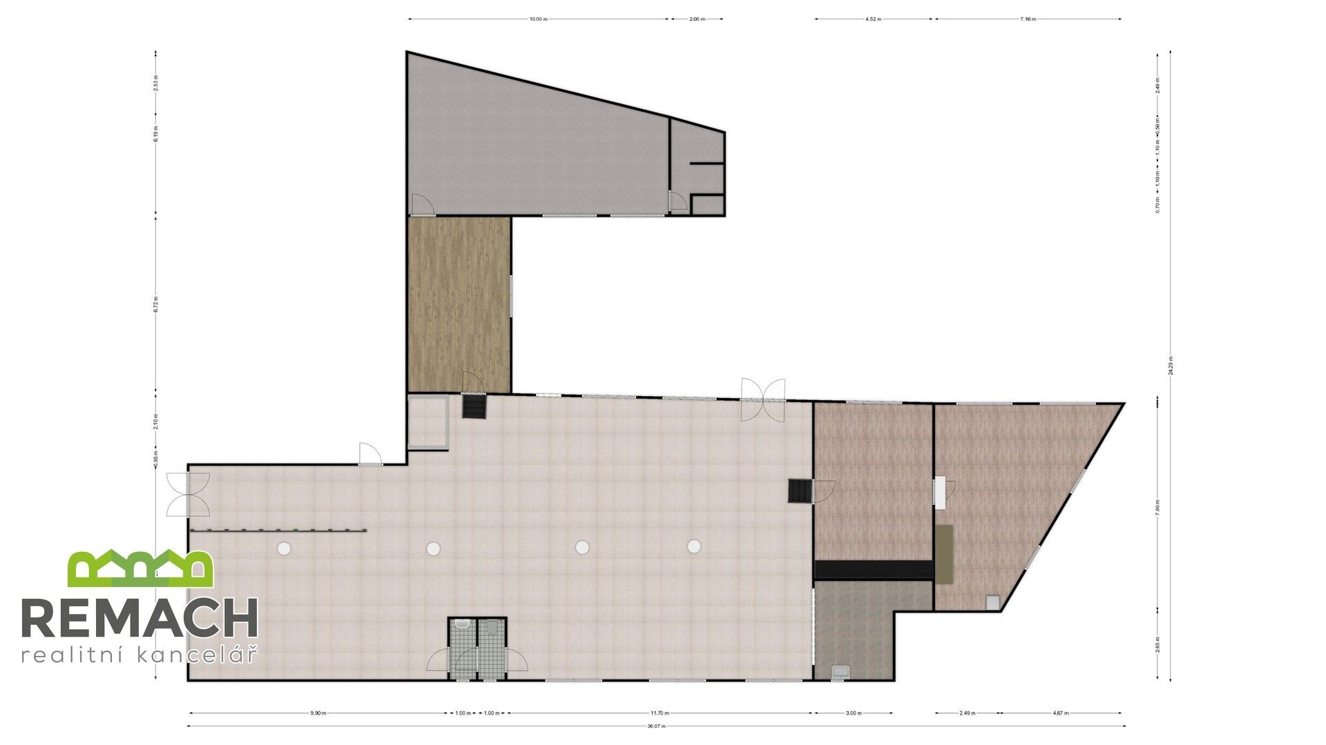 Pronájem komerčního prostoru 1100 m² - foto 28