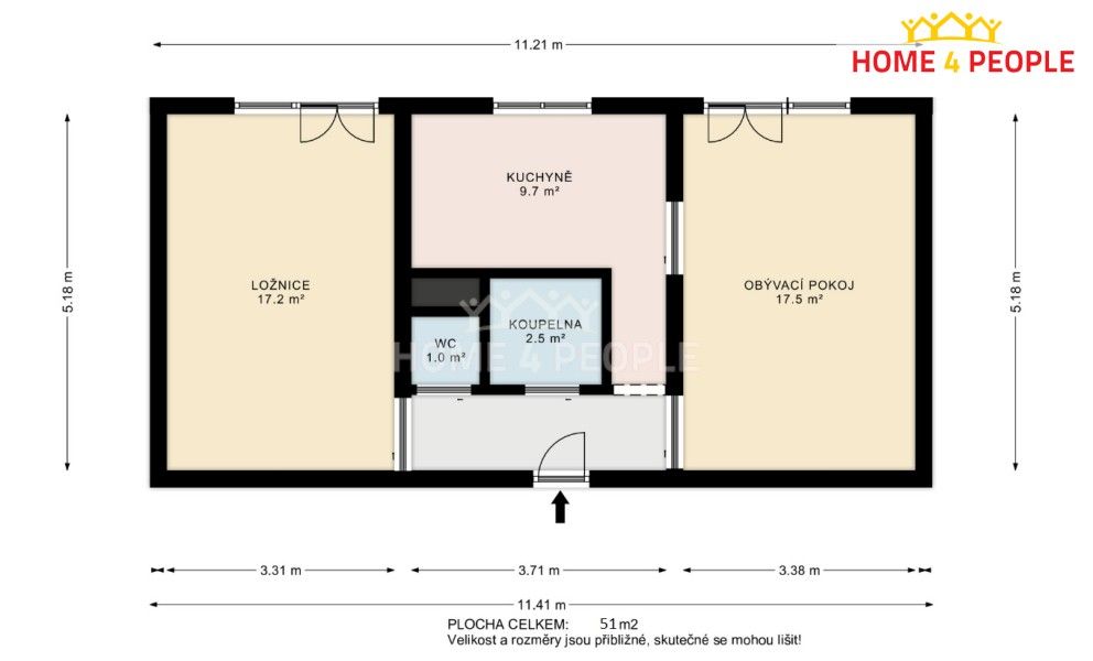 Pronájem bytu 2+1 51 m² - foto 16